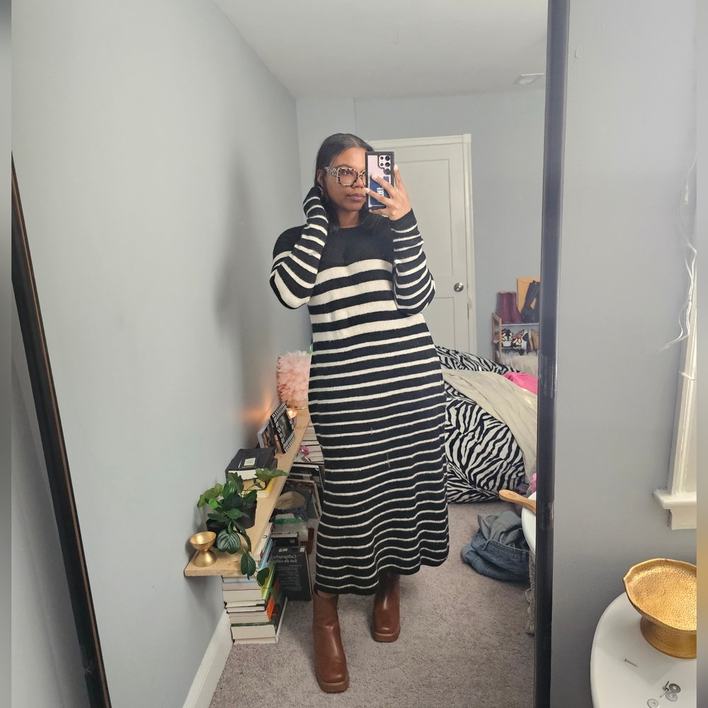 Striped Sweater Dress H&M